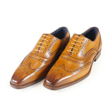 Azor Men's Leather Brogue Shoes Tan: LC ALASKA