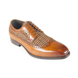 Azor Leather Men's Brogue Shoe Tan: LC CLINT