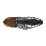 Azor Men's Monk Strap Shoes Black: LC LOMBARDY