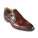 Azor Men's Monk Strap Shoes Brown: LC LOMBARDY