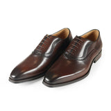 Azor Leather Men's Oxford Shoe Brown: LC GENEVA