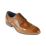 Azor Men's Classic Wingtip Shoe Tan: LC VENEZIA
