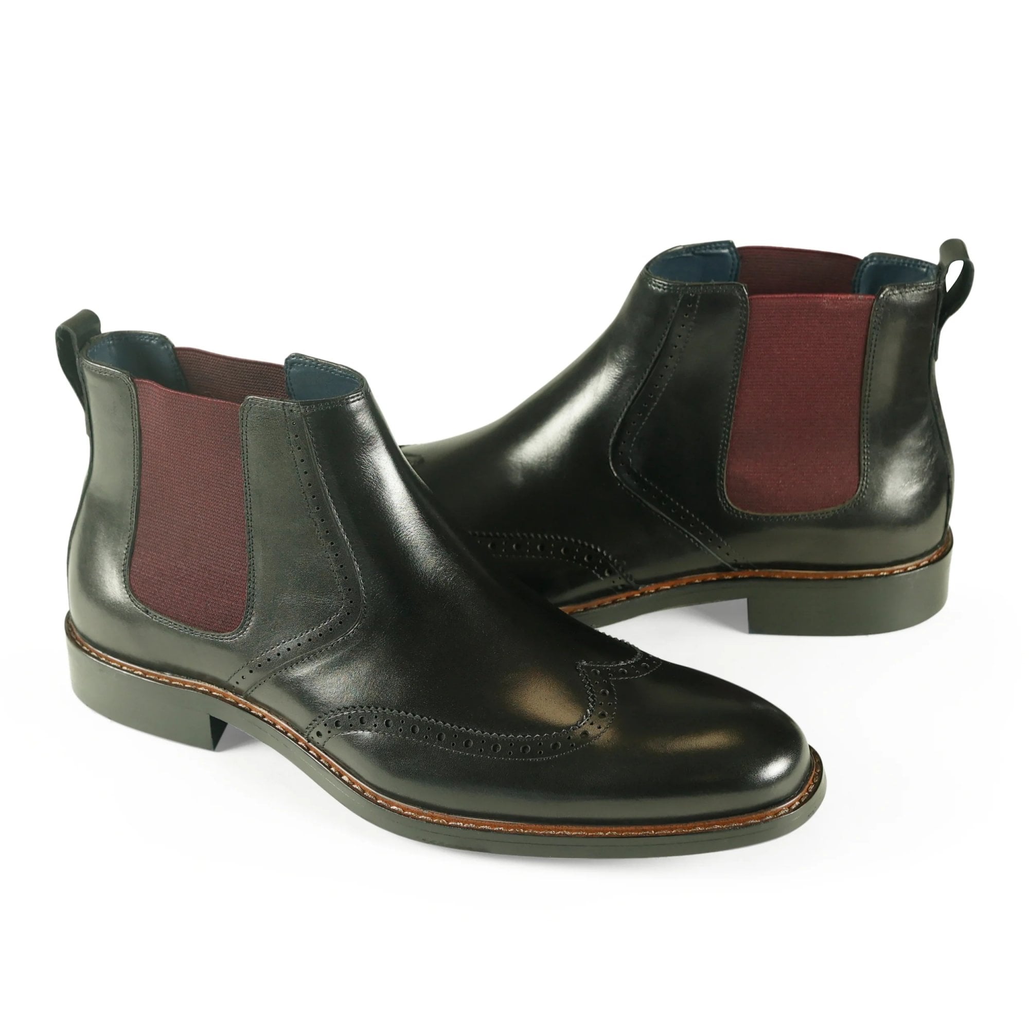 Azor Men's Brogue Boot Black: LC CARLOS