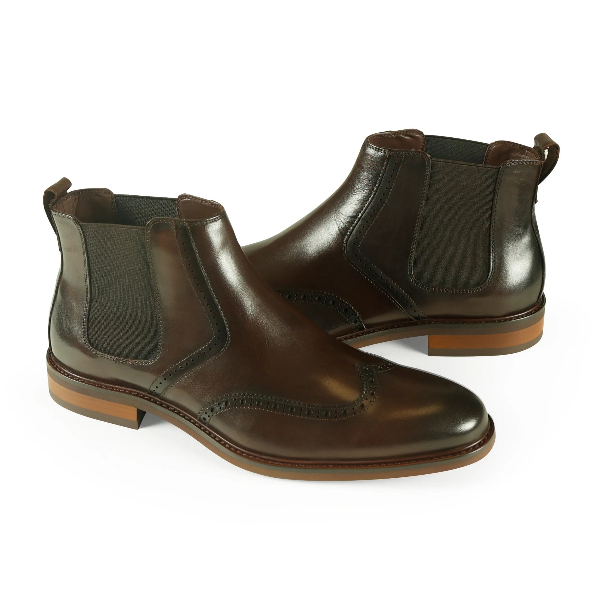 Azor Men's Brogue Boot Brown: LC CARLOS