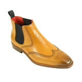Azor Men's Wingtip Leather Boot Tan: LC HUDSON