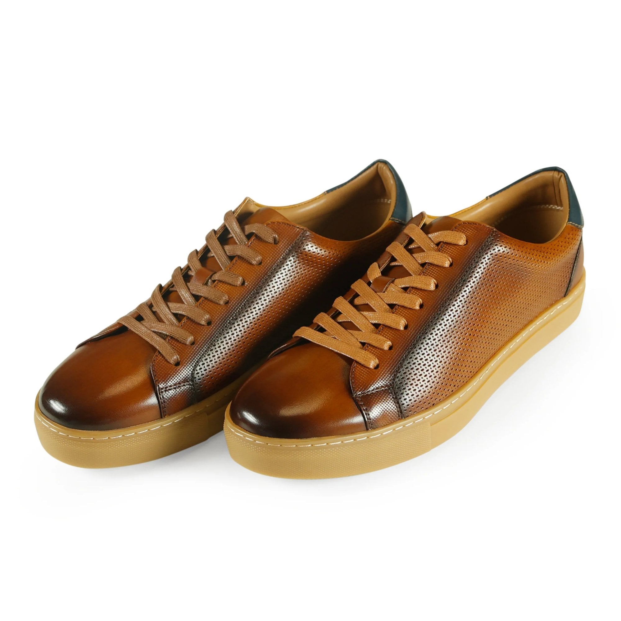 Azor Men's Perforated Low-top Trainer Tan: LC PHOENIX