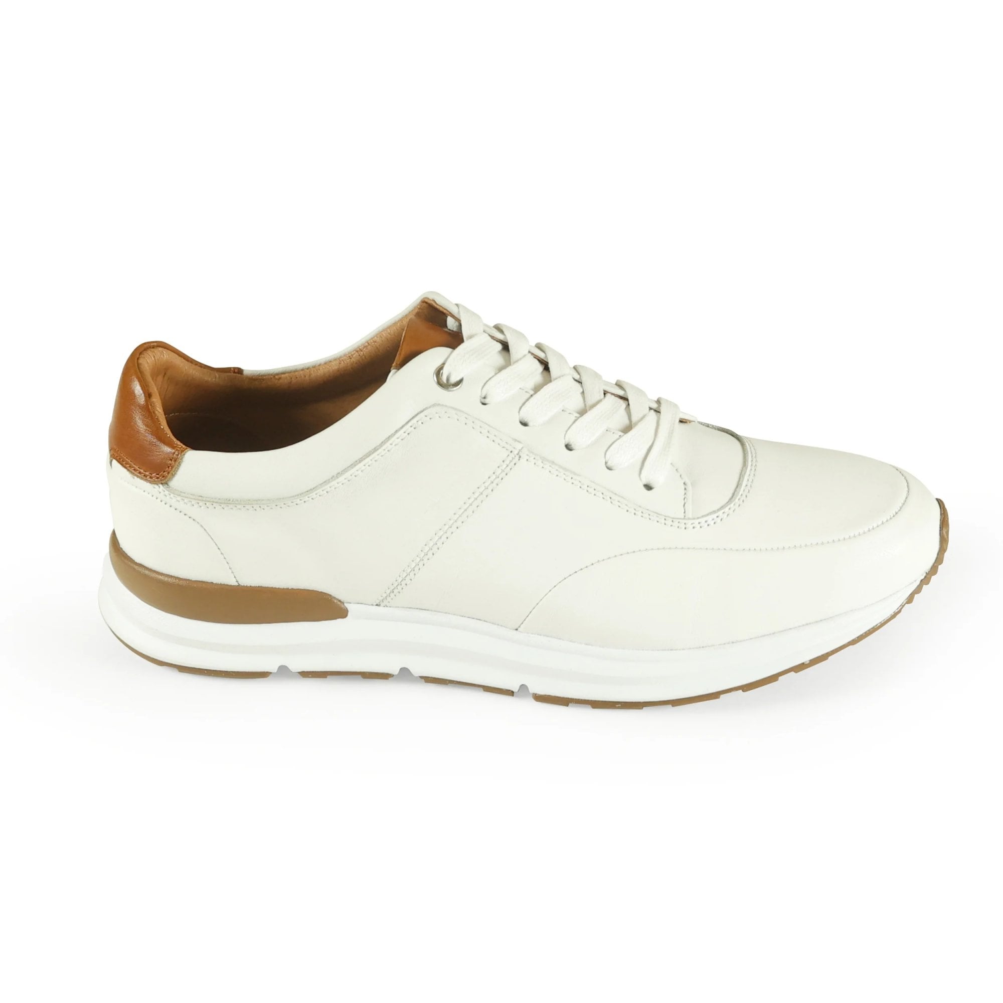 Azor Men's Premium Leather Trainer Off White: LC CALABRIA