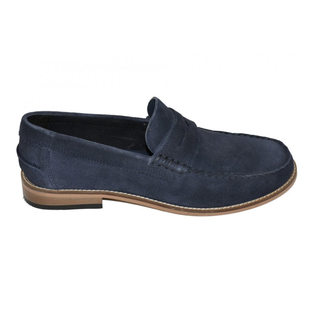 Front Men's Penny Loafer Navy: LC JONES