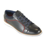 Front Men's Laced Trainer Shoes Navy: LC GINO