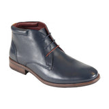 Front Men's Lace-up Chukka Boots Navy: LC LOGAN