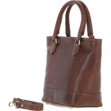 Ashwood Small Leather Bucket Bag Brown: V-86-B