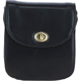 Ashwood Small Leather Crossbody Bag Black: V-80