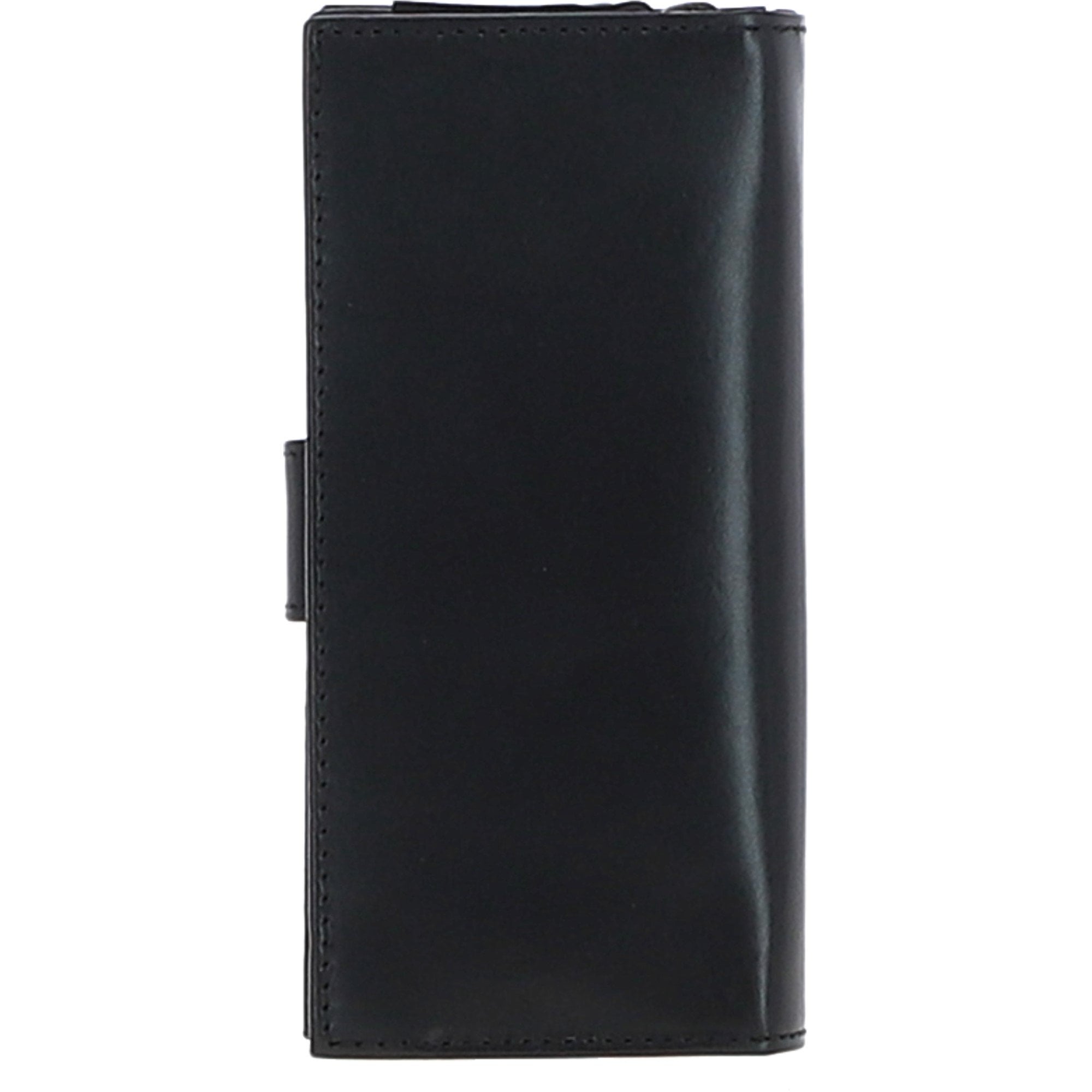 Ashwood Women's Leather Long Purse with Turnlock, Zip Pocket & Card Slots Black: V-91
