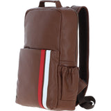 Gabicci Leather Backpack with Striped Front Detail Tan: GB-64954