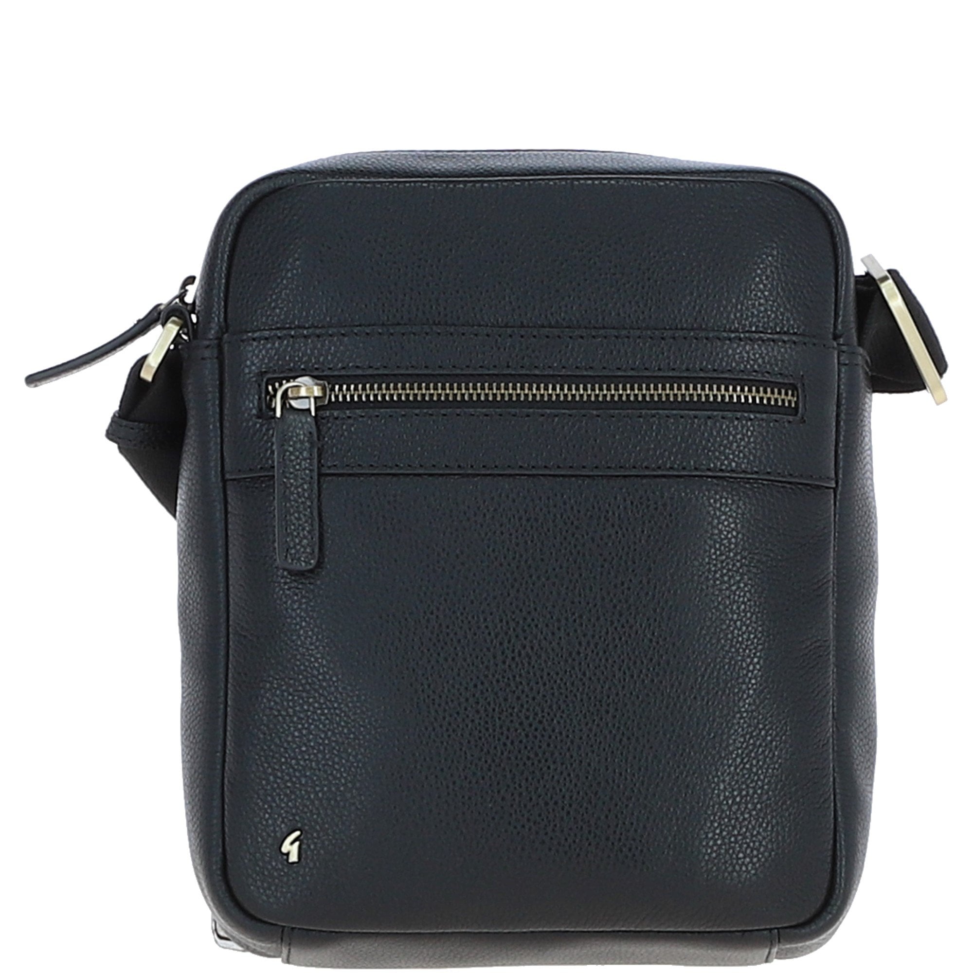 Gabicci Men's Leather Messenger Bag Black: GB-64958