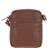 Gabicci Men's Leather Messenger Bag Tan: GB-64958
