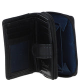 Ashwood Leather Compact Purse with Card Slots Black: Anna