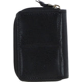 Ashwood Leather Compact Purse with Card Slots Black: Anna