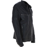Ashwood Premium Leather Mens Vintage Biker Jacket Black: AWM-N2