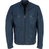 Ashwood Premium Leather Mens Vintage Biker Jacket Navy: AWM-N2