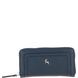 Ashwood Women's Leather RFID Zip-Around Purse Cotswold Navy: Ash-32