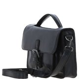 Ashwood Leather Medium Crossbody Satchel Bag Black: P-62