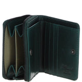 Ashwood Leather Multi Compartment Purse with Gift Box Green: P-60