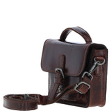 Ashwood Leather Mini Crossbody Satchel Bag Brandy: P-61
