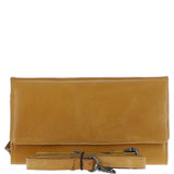 Ashwood Leather Detachable Strap Crossbody Clutch Purse Mustard: P-64