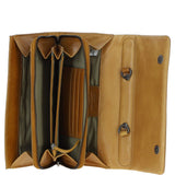 Ashwood Leather Detachable Strap Crossbody Clutch Purse Mustard: P-64