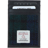 Ashwood Leather & Harris Tweed® Cloth Stylish Flat Card Holder Black/Watch: TW-52-03-BW