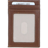 Ashwood Leather & Harris Tweed® Cloth Stylish Flat Card Holder Tan/Navy: TW-52-11-TN