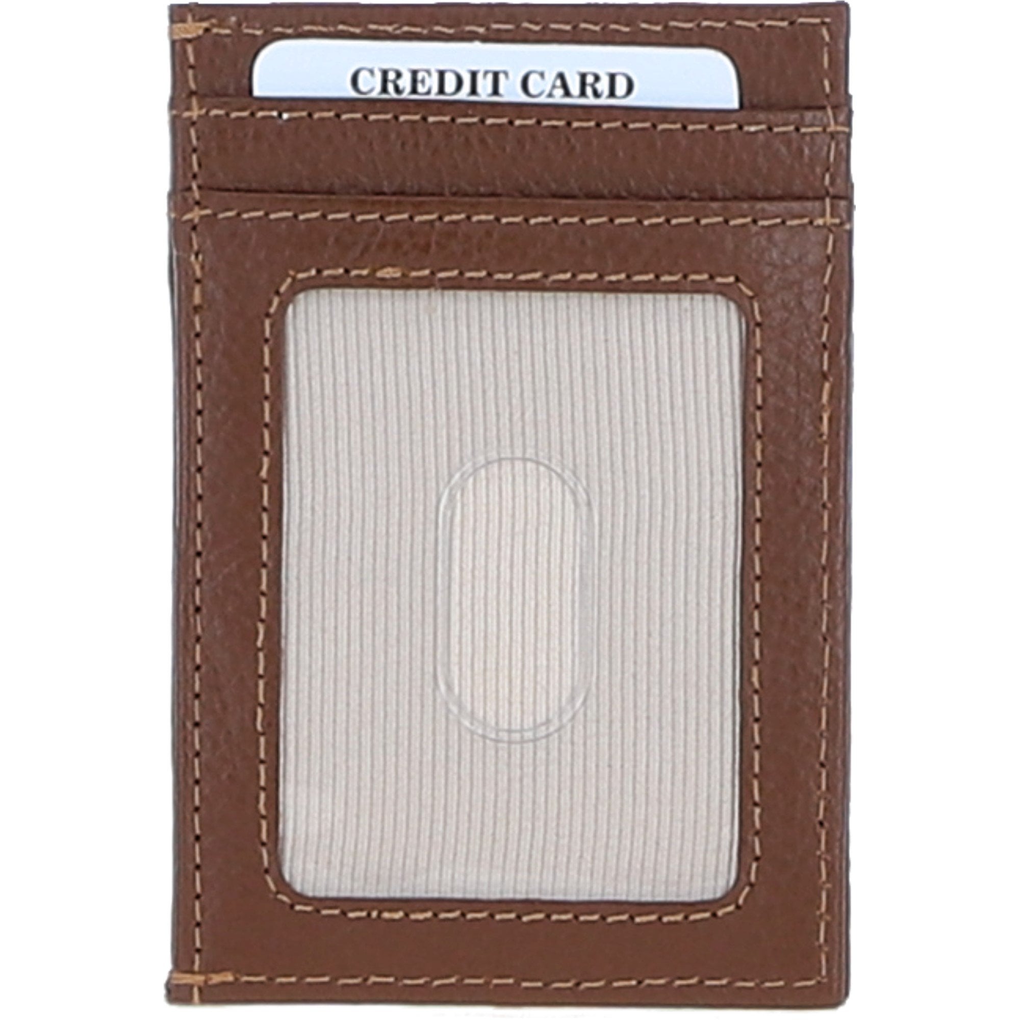 Ashwood Leather & Harris Tweed® Cloth Stylish Flat Card Holder Tan/Navy: TW-52-11-TN