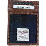 Ashwood Leather & Harris Tweed® Cloth Stylish Flat Card Holder Tan/Watch: TW-52-04-TW
