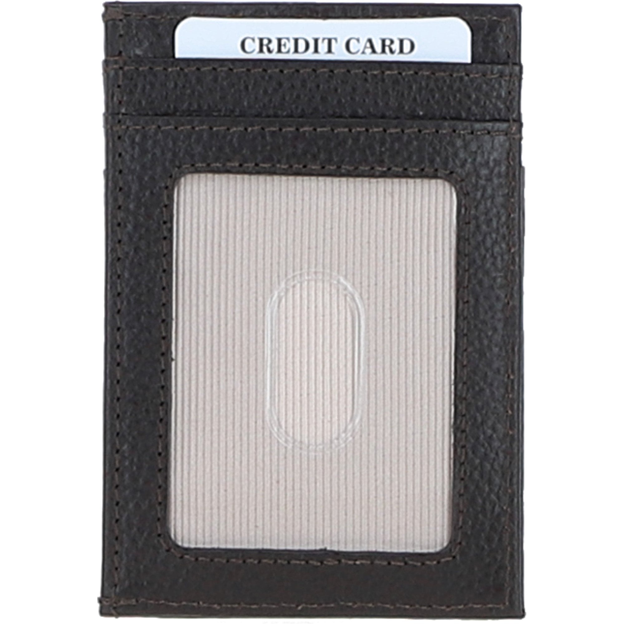 Ashwood Leather & Harris Tweed® Cloth Stylish Flat Card Holder Brown/Green: TW-52-09-BG