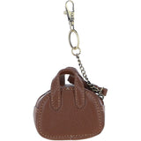 Ashwood Leather & Harris Tweed® Cloth Micro Handbag Keychain Tan/Mcload: TW-50-02-TM