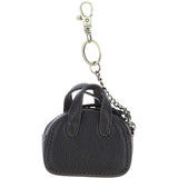 Ashwood Leather & Harris Tweed® Cloth Micro Handbag Keychain Brown/Green: TW-50-09-BG