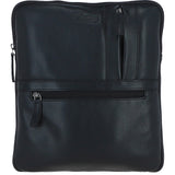 Real Leather Messenger Bag with Multiple Pockets Black: MOSCOW