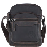 Real Leather Compact Crossbody Bag Brown: SICILY
