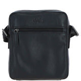 Real Leather Messenger Bag Black: LISBON