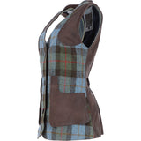 Ashwood Women's Country Tailored Buttoned Gilet with Leather Trim Brown/Macleod: TW-704-01-BM