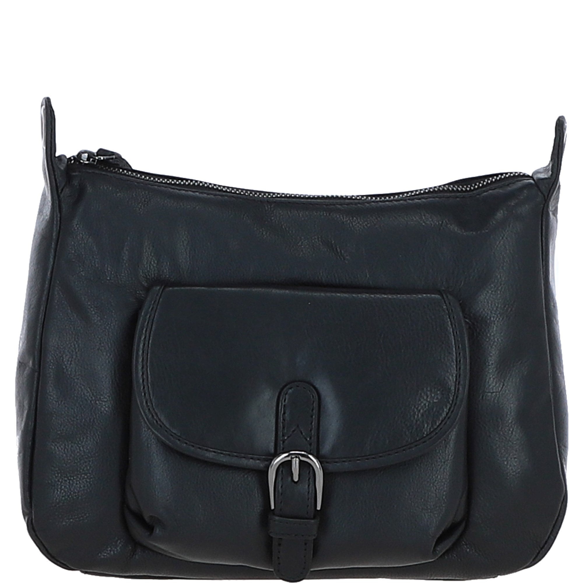 Ashwood Leather Women’s Buckle Shoulder Tote Bag Black: S-33