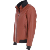 Ashwood Leather Men’s Modern Bomber Jacket Orange Tan: 162176