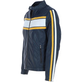 Ashwood Leather Men’s Racing Stripe Jacket Navy: Lambert sp