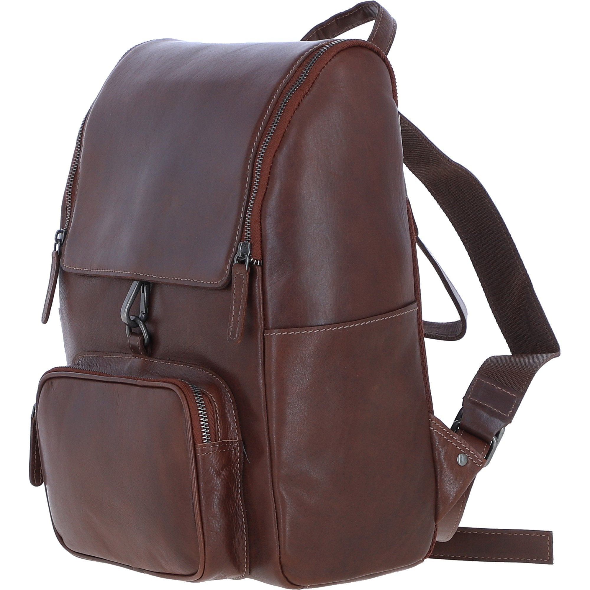 Ashwood Leather Men’s Buckle Rucksack Chestnut: S-64