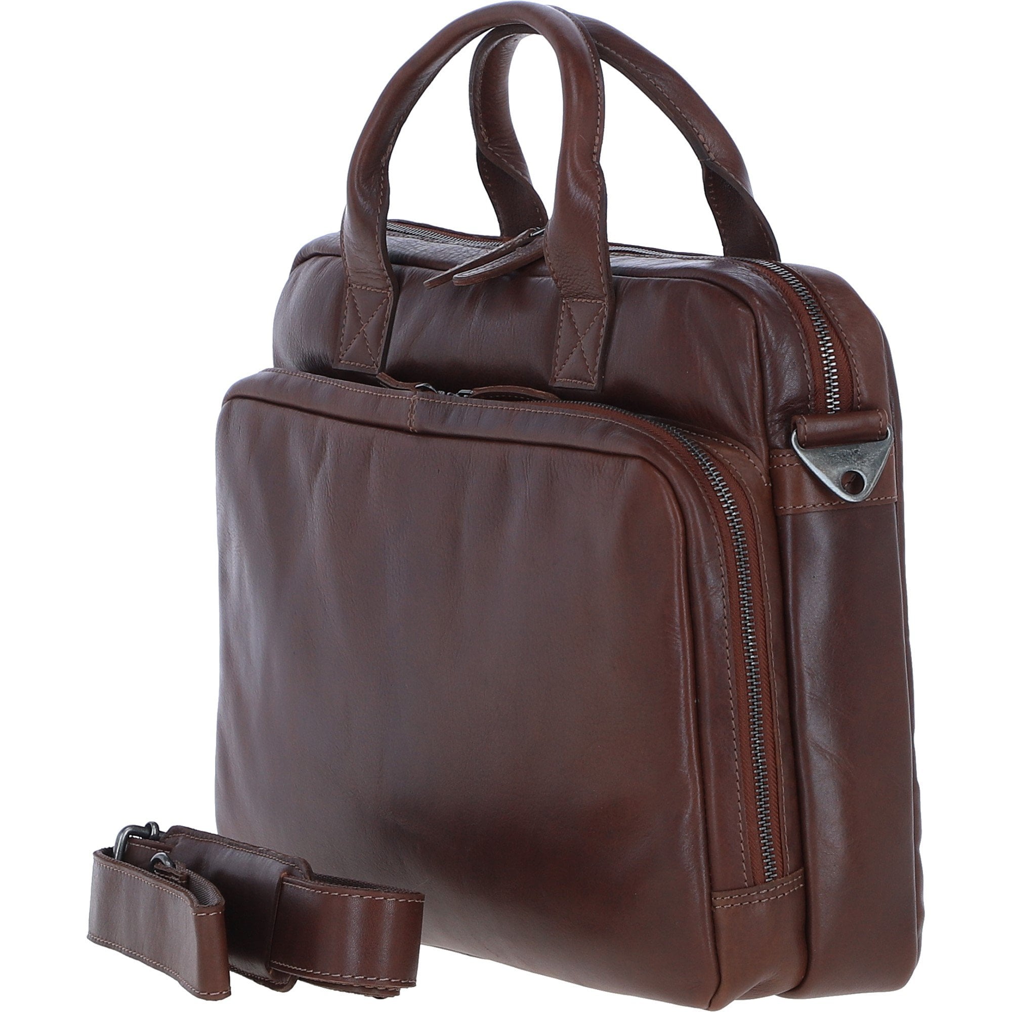 Ashwood Leather Men’s Messenger Laptop Bag Chestnut: S-63