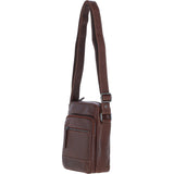 Ashwood Leather Men's Zip Crossbody Bag Chestnut: S-62