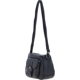 Ashwood Leather Elegant Women's Buckle Shoulder Bag Black: S-32