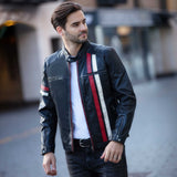 Leather Biker Jacket Black: 2483