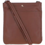 Ashwood Leather Curve Pocket Crossbody Bag Cognac: 63620